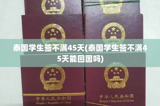 泰国学生签不满45天(泰国学生签不满45天能回国吗)  第1张