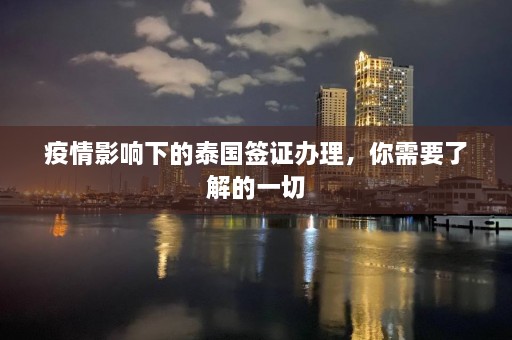 疫情影响下的泰国签证办理，你需要了解的一切  第1张