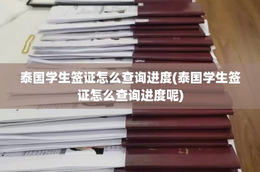 泰国学生签证怎么查询进度(泰国学生签证怎么查询进度呢)