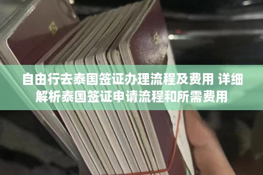 自由行去泰国签证办理流程及费用 详细解析泰国签证申请流程和所需费用  第1张