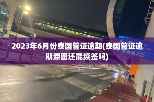 2023年6月份泰国签证逾期(泰国签证逾期滞留还能续签吗)  第1张