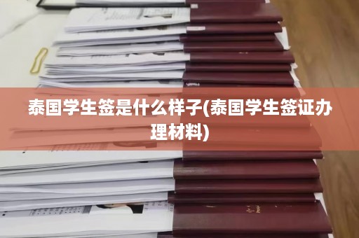 泰国学生签是什么样子(泰国学生签证办理材料)  第1张