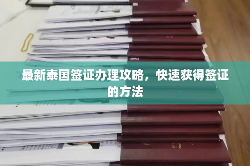 最新泰国签证办理攻略，快速获得签证的方法  第1张