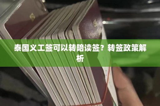 泰国义工签可以转陪读签？转签政策解析  第1张