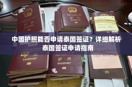 中国护照能否申请泰国签证？详细解析  泰国签证申请指南 第1张