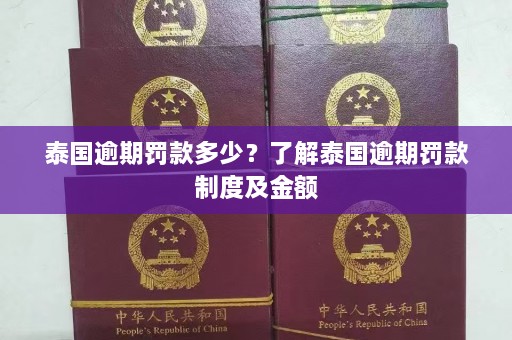 泰国逾期罚款多少？了解泰国逾期罚款制度及金额  第1张