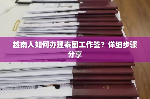 越南人如何办理泰国工作签？详细步骤分享  第1张