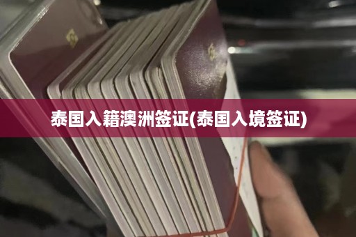 泰国入籍澳洲签证(泰国入境签证)