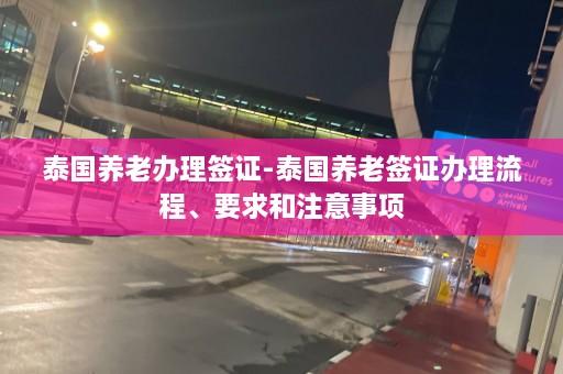 泰国养老办理签证-泰国养老签证办理流程、要求和注意事项  第1张