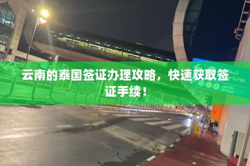 云南的泰国签证办理攻略，快速获取签证手续！  第1张