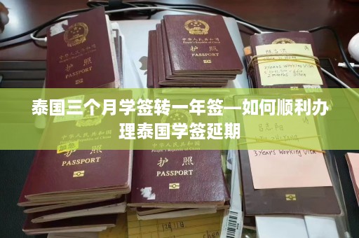 泰国三个月学签转一年签—如何顺利办理泰国学签延期  第1张