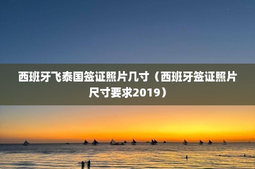 西班牙飞泰国签证照片几寸（西班牙签证照片尺寸要求2019）