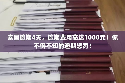 泰国逾期4天，逾期费用高达1000元！你不得不知的逾期惩罚！