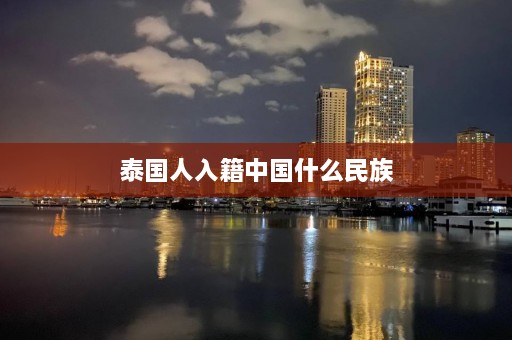 泰国人入籍中国什么民族  第1张