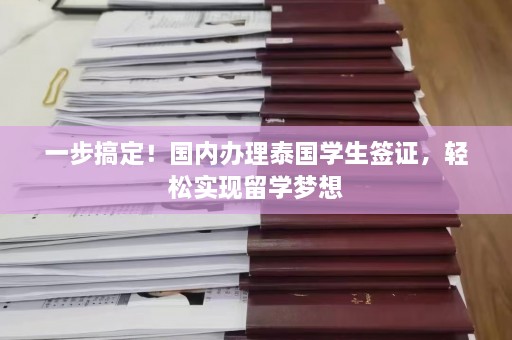 一步搞定！国内办理泰国学生签证，轻松实现留学梦想  第1张