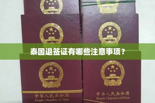 泰国退签证有哪些注意事项？  第1张