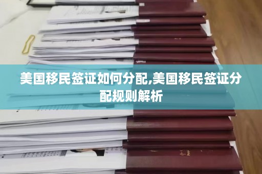 美国移民签证如何分配,美国移民签证分配规则解析  第1张