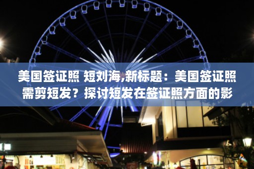 美国签证照 短刘海,新标题：美国签证照需剪短发？探讨短发在签证照方面的影响