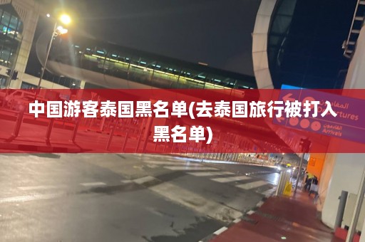 中国游客泰国黑名单(去泰国旅行被打入黑名单)  第1张