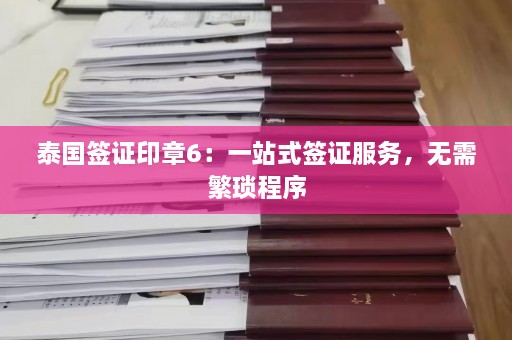 泰国签证印章6：一站式签证服务，无需繁琐程序