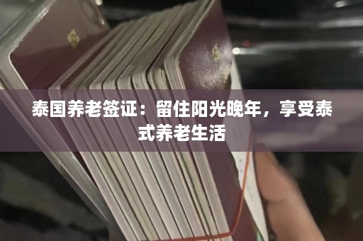 泰国养老签证：留住阳光晚年，享受泰式养老生活  第1张