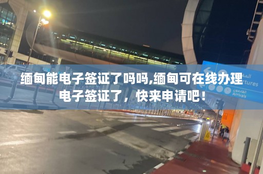 缅甸能电子签证了吗吗,缅甸可在线办理电子签证了，快来申请吧！  第1张