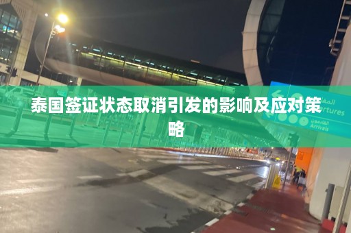 泰国签证状态取消引发的影响及应对策略