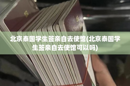 北京泰国学生签亲自去使馆(北京泰国学生签亲自去使馆可以吗)  第1张