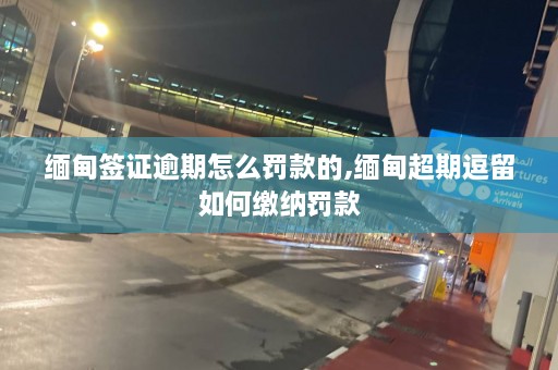 缅甸签证逾期怎么罚款的,缅甸超期逗留如何缴纳罚款