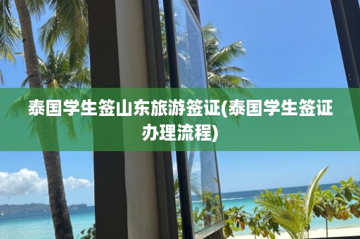 泰国学生签山东旅游签证(泰国学生签证办理流程)