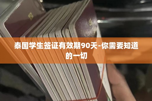 泰国学生签证有效期90天-你需要知道的一切  第1张