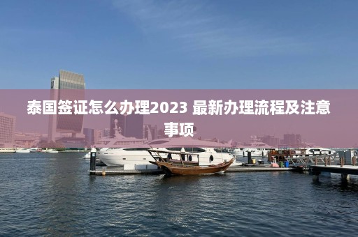 泰国签证怎么办理2023 最新办理流程及注意事项