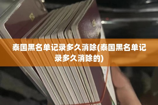 泰国黑名单记录多久消除(泰国黑名单记录多久消除的)  第1张