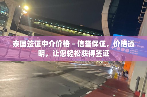 泰国签证中介价格 - 信誉保证，价格透明，让您轻松获得签证  第1张