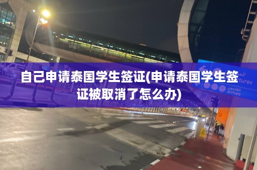 自己申请泰国学生签证(申请泰国学生签证被取消了怎么办)  第1张