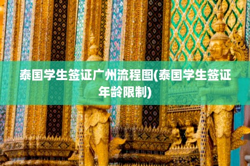 泰国学生签证广州流程图(泰国学生签证年龄限制)  第1张