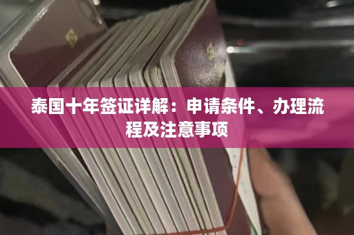 泰国十年签证详解：申请条件、办理流程及注意事项