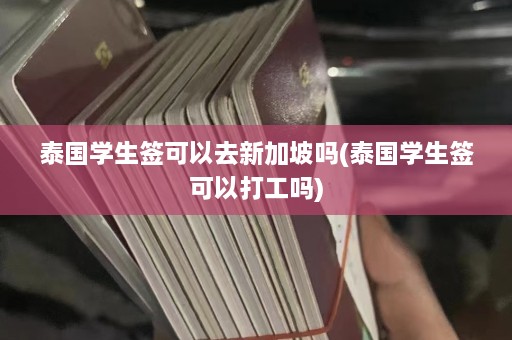 泰国学生签可以去新加坡吗(泰国学生签可以打工吗)  第1张