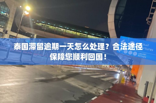 泰国滞留逾期一天怎么处理？合法途径保障您顺利回国！