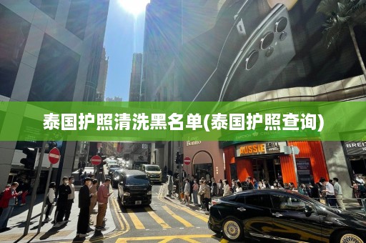 泰国护照清洗黑名单(泰国护照查询)  第1张