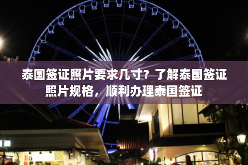 泰国签证照片要求几寸？了解泰国签证照片规格，顺利办理泰国签证  第1张