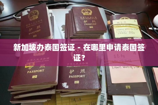 新加坡办泰国签证 - 在哪里申请泰国签证？