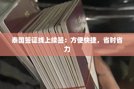 泰国签证线上续签：方便快捷，省时省力  第1张