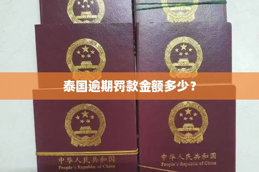 泰国逾期罚款金额多少？  第1张