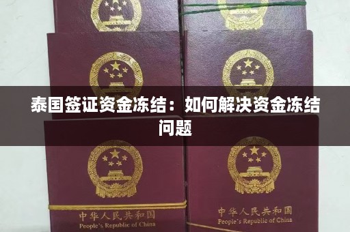 泰国签证资金冻结：如何解决资金冻结问题  第1张