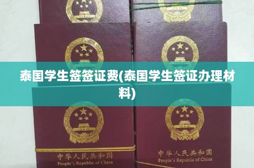 泰国学生签签证费(泰国学生签证办理材料)  第1张