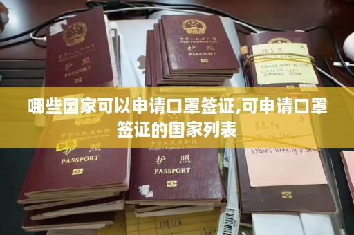 哪些国家可以申请口罩签证,可申请口罩签证的国家列表