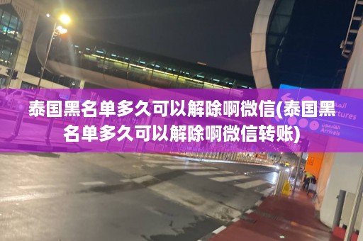 泰国黑名单多久可以解除啊微信(泰国黑名单多久可以解除啊微信转账)  第1张