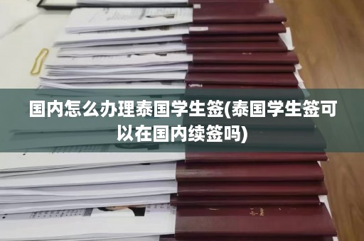 国内怎么办理泰国学生签(泰国学生签可以在国内续签吗)  第1张