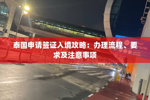 泰国申请签证入境攻略：办理流程、要求及注意事项